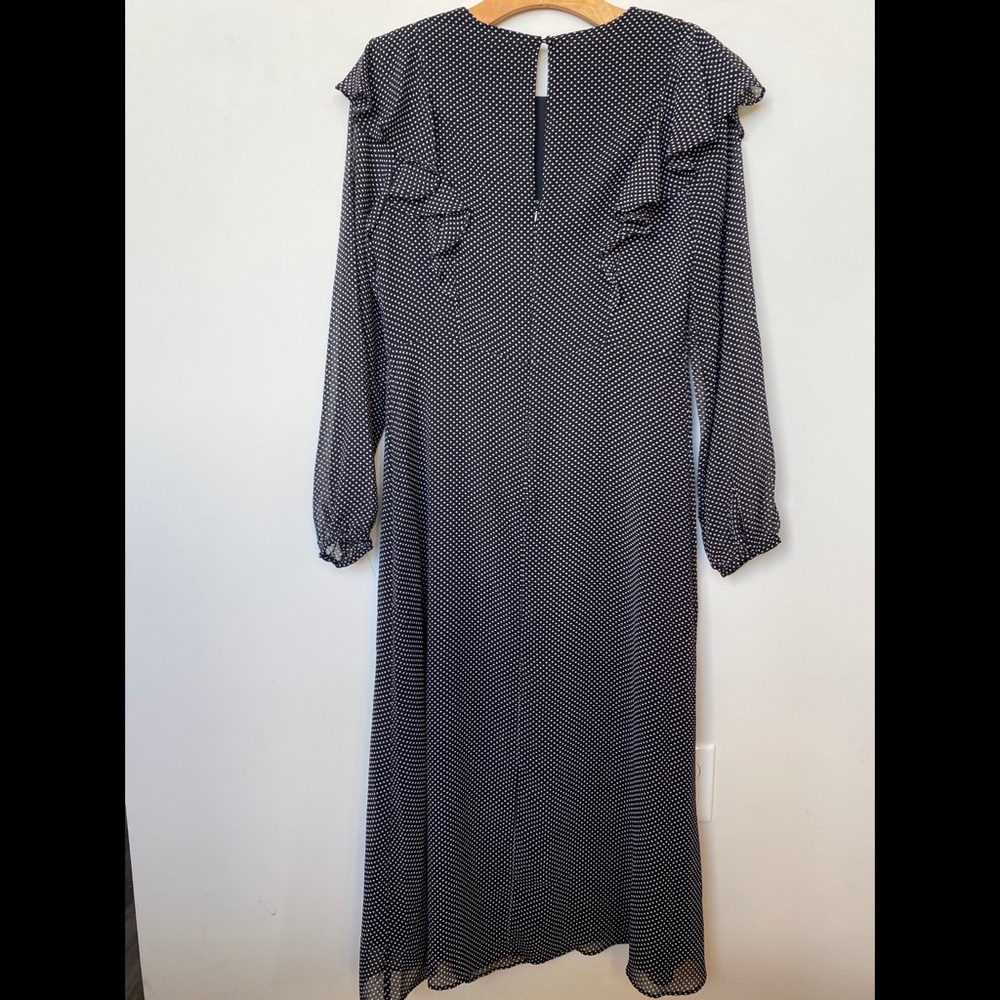 Black Ruffle Dress Size Small - Picture 2 of 4